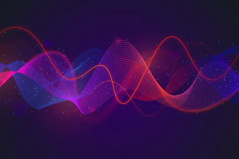 渐变红蓝均衡波背景 渐变红蓝均衡波背景