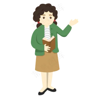 手绘矢量教师节老师