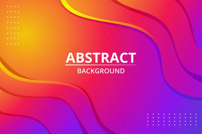 现代抽象背景墙纸，明亮的黄橙粉紫色