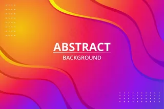 现代抽象背景墙纸，明亮的黄橙粉紫色