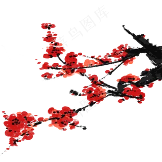 中国风水墨梅花素材