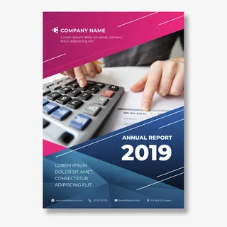 带照片的摘要年报模板