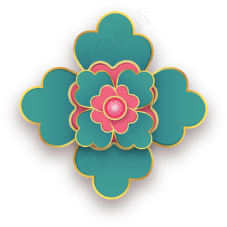 创意剪纸花朵