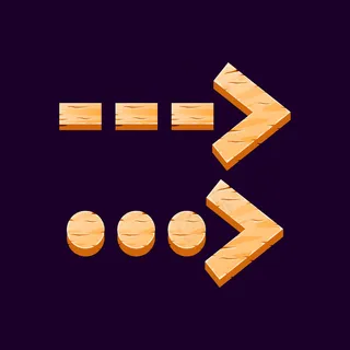 一套木制断续箭头设计