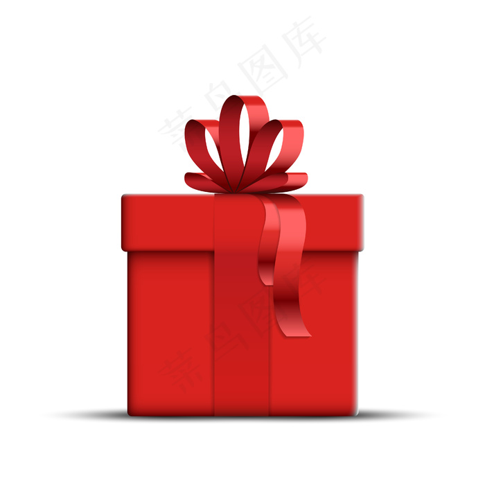 写实红色礼盒