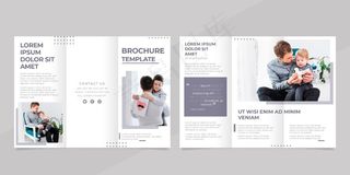 最小三折页小册子模板