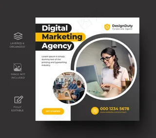 数字商业营销推广社交媒体发布模板