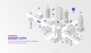 现代科技服务与互联智能等距城市背景