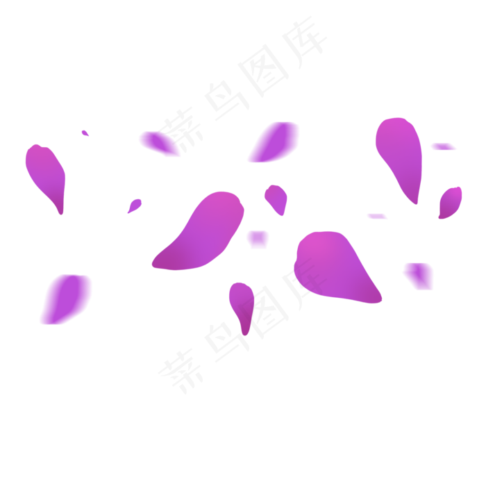 紫红色唯美浪漫卡通花瓣(2000X2000(DPI:300))psd模版下载