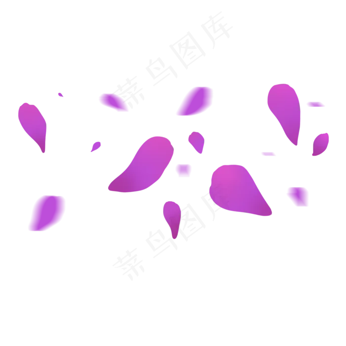 紫红色唯美浪漫卡通花瓣(2000X2000(DPI:300))psd模版下载