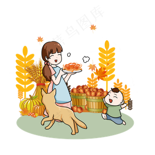 收获的季节妈妈做螃蟹吃