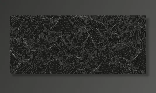 黑色背景上扭曲线条的抽象背景