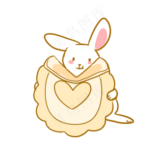 玉兔和奶黄冰皮月饼