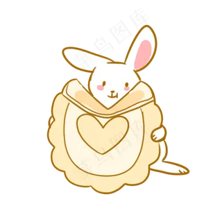 玉兔和奶黄冰皮月饼