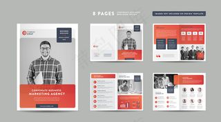 8页商业宣传册设计|年报和公司简介|宣传册和目录设计模板