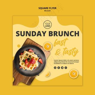 早午餐宣传单,DM传单模板概念