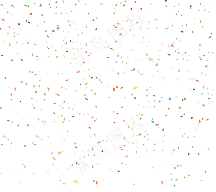白色彩色纸屑背景