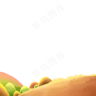 夕阳西下的草地