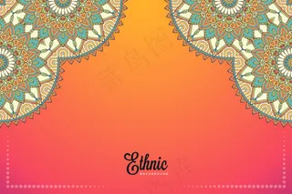 金色矢量豪华装饰曼荼罗设计背景