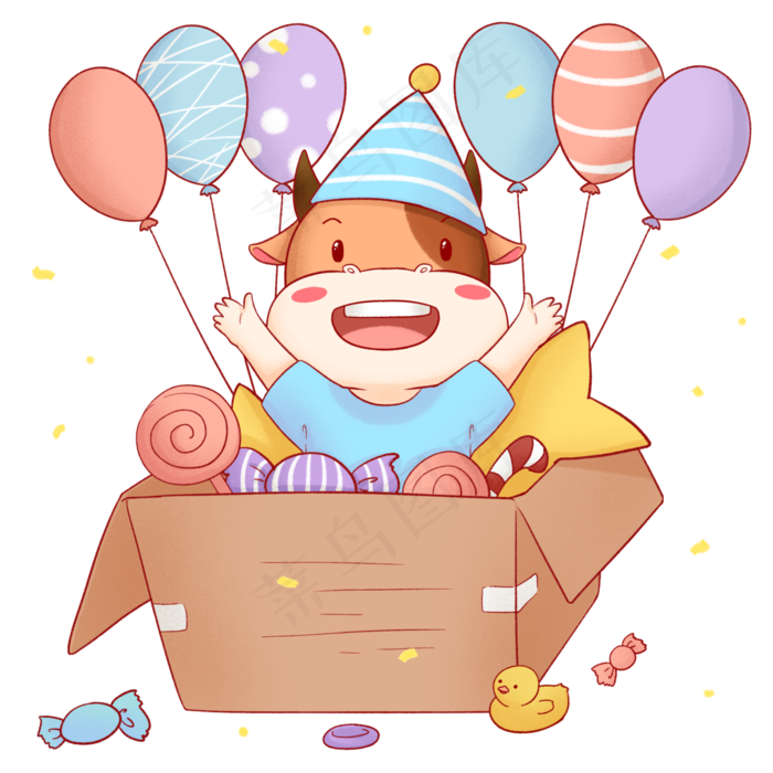 2021牛年形象png素材