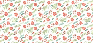 小清新三种花朵底纹banner