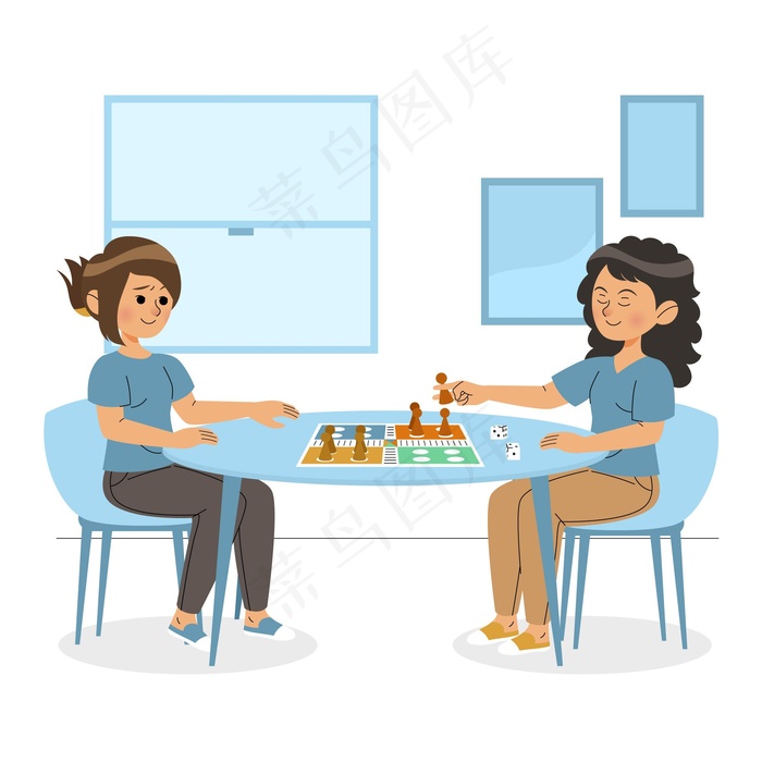 玩的朋友 餐桌上的ludo游戏