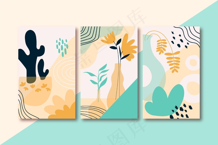 抽象手绘形状封面