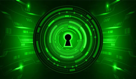 绿色网络电路未来技术概念背景