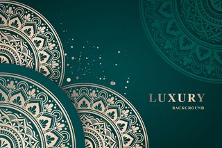 豪华曼荼罗背景概念