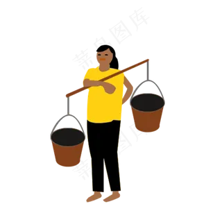 立秋手绘秋收人物