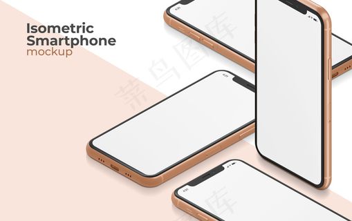 等距智能手机模型样机