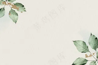 大理石纹理背景上的树叶图案