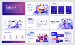 信息图形幻灯片模板