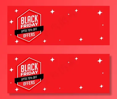 黑色星期五星星红色销售横幅banner设计 黑色星期五星星红色销售横幅banner设计