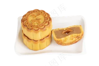 一盘莲蓉月饼