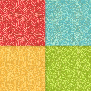 一套优雅的圆形线条图案