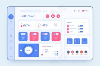 平板电脑智能家居管理界面