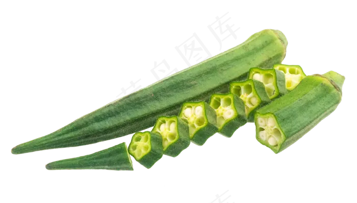 蔬菜新鲜秋葵(3703*2099px 300 dpi )