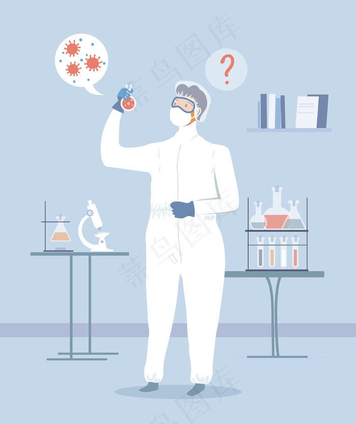 医生在实验室进行测试。诊断检查冠状病毒或 covid-19 检测结果。