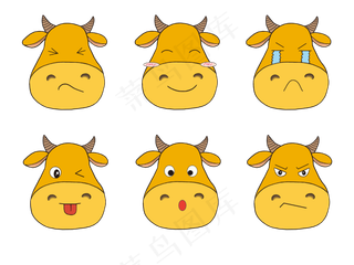 小牛牛头表情