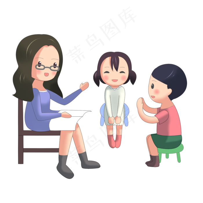 教师节手绘老师学生