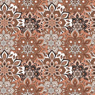 花朵曼荼罗无缝图案