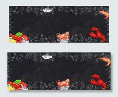 卡通秋季秋天海鲜