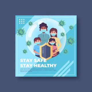 冠状病毒宣传单,DM传单模板