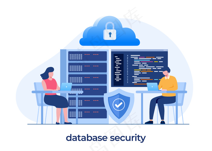 数据库程序员概念，编程语言。 css，html，它，ui。开发，编码。平面插图横幅bannereps,ai矢量模版下载