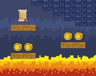 街机游戏世界与像素场景