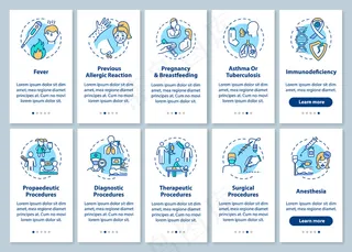 医疗保健服务车载手机app移动应用程序app页面屏幕，带有概念集