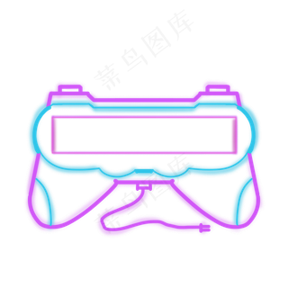 创意游戏手柄霓虹标题框边框