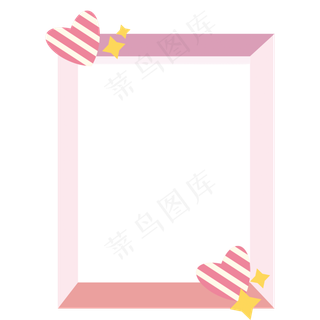 七夕情人节爱心边框