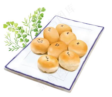 中秋节手绘中式糕点